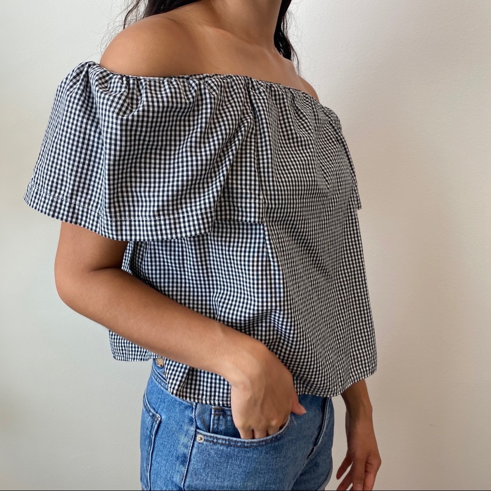 Topshop Off the Shoulder Top